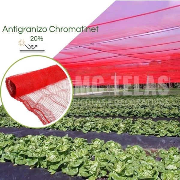 Tela Chromatinet Leno 20% Vermelha