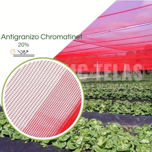 Tela Chromatinet Leno 20% Vermelha