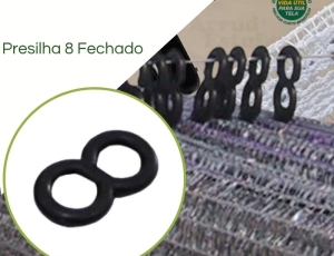 Presilha Conector 8 Fechado - Pcte 100 peças