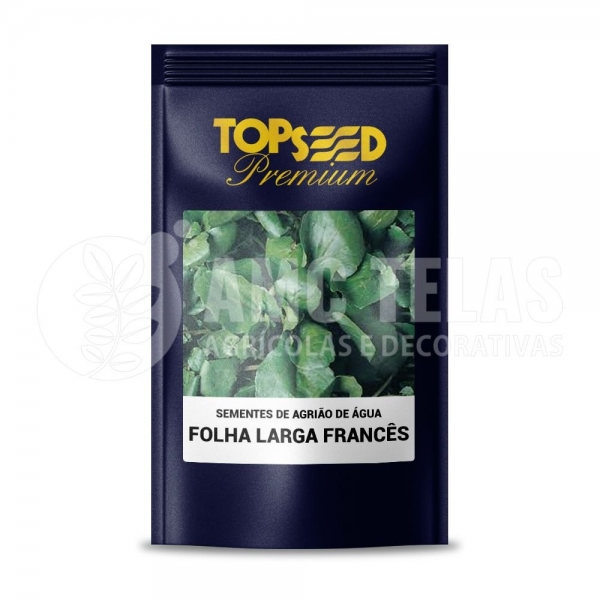 SEMENTES DE AGRIÃO DE ÁGUA FOLHA LARGA FRANCÊS TOPSEED PREMIUM - 100G