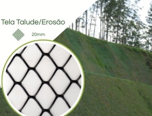 Tela Grama Armada Controle Erosão EB4 Preto