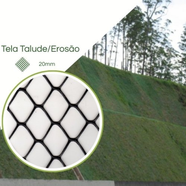 Tela Grama Armada Controle Erosão EB4 Preto