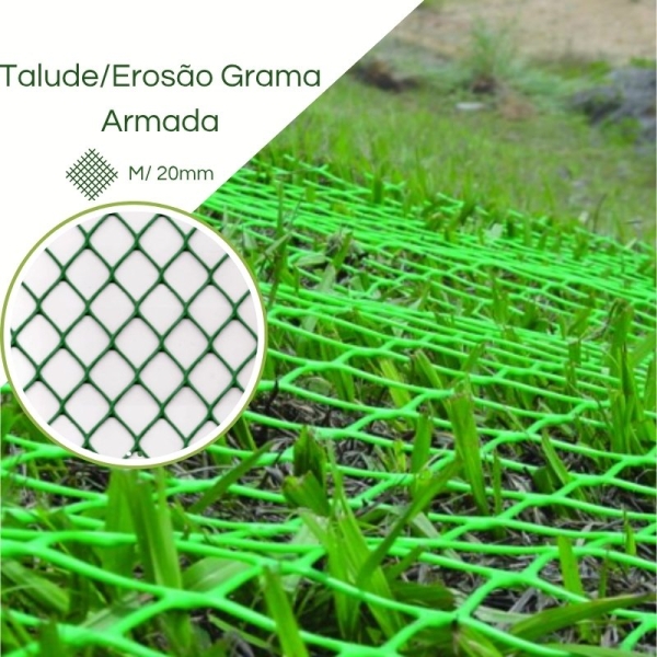 Tela Grama Armada Controle Erosão EB4 Verde 