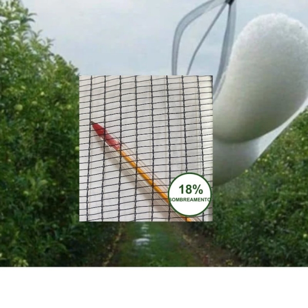 Tela Antigranizo monofilamento 18% Preto