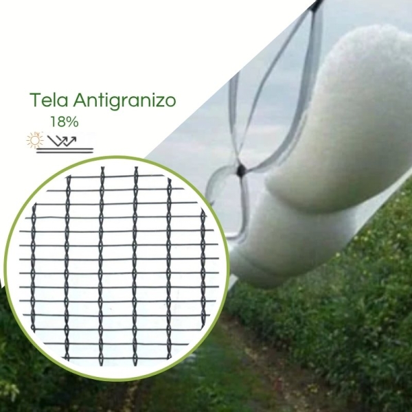 Tela Antigranizo 18% Preto