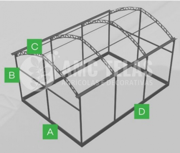 Arco Treliçado Galvanizado - 8 m